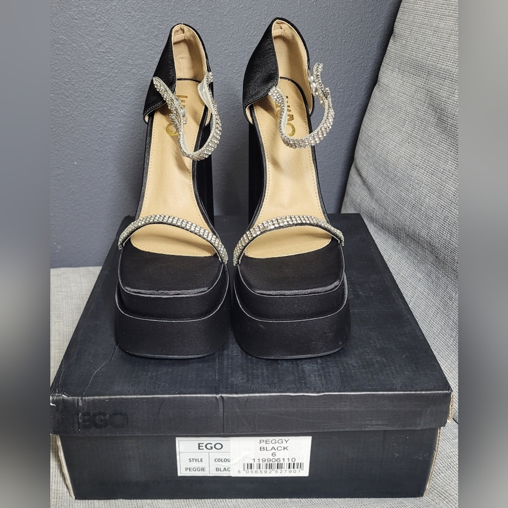 NEW WITH THE BOX EGO PLATFORM  HEELS